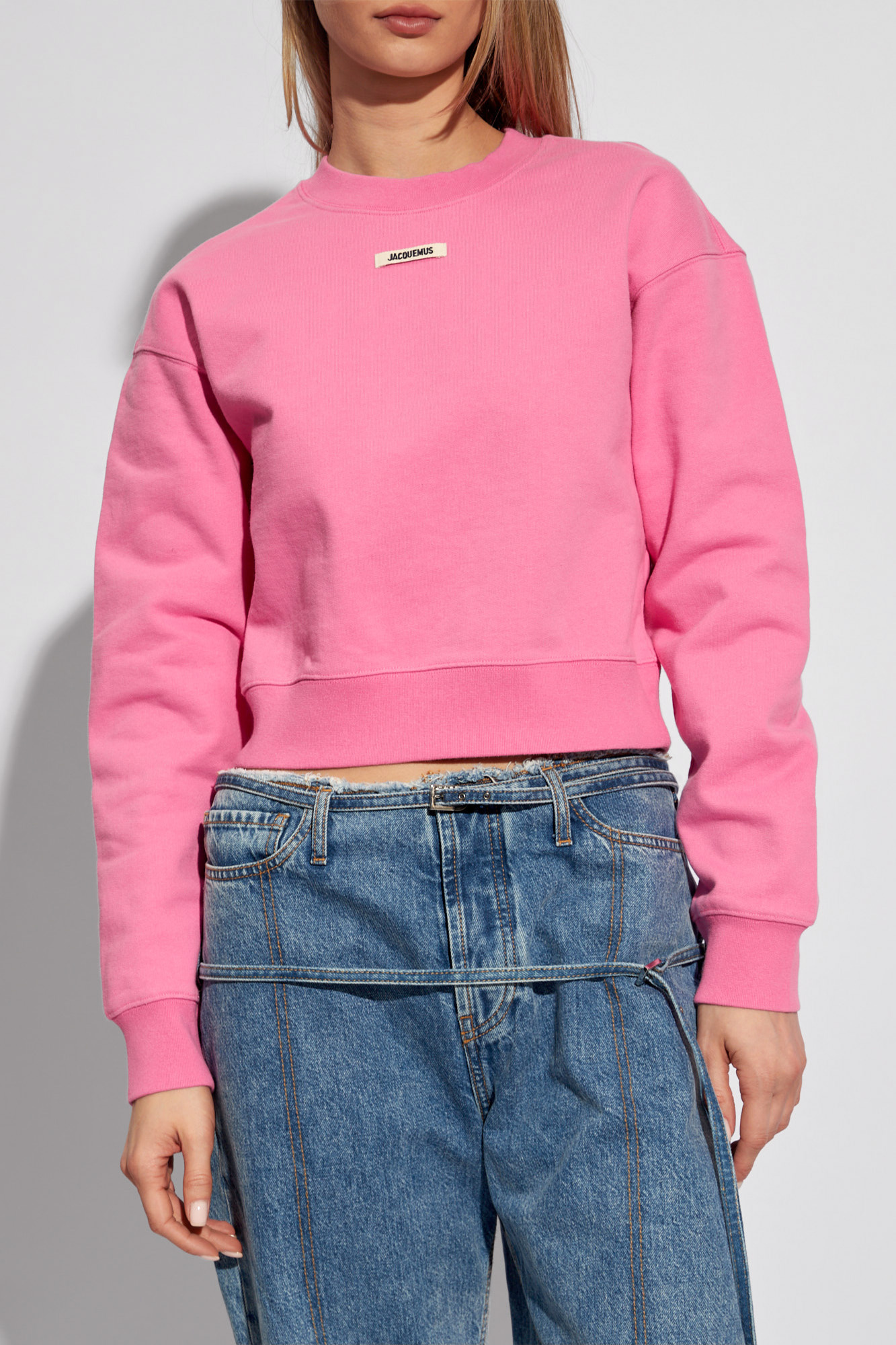 Pink on sale cotton sweatshirt